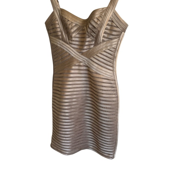 BCBGMaxAzria Rivas Banded Mini Dress, Pumice, Size 2 - Picture 4 of 10